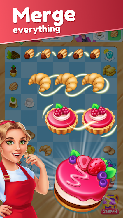 #3. Joy Cafe: Tasty Merge Games (Android) By: BlissArte