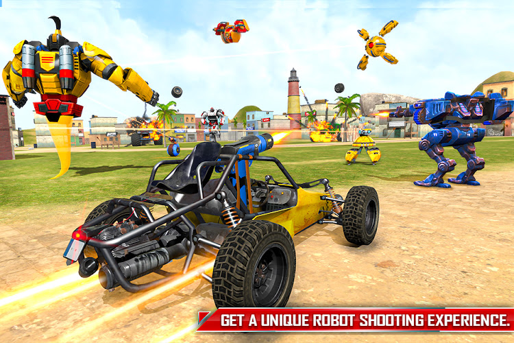 #5. Flying Ghost Robot Car Game (Android) By: Buntoo Games