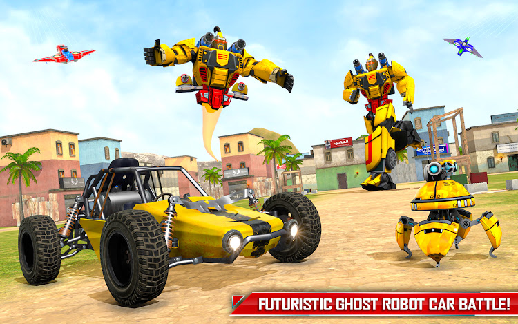 #9. Flying Ghost Robot Car Game (Android) By: Buntoo Games