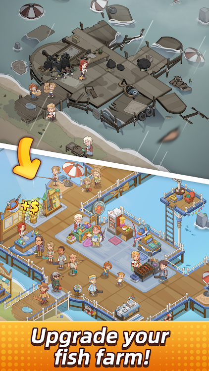 #6. Idle Fish Clash Tycoon (Android) By: SurvivalGame