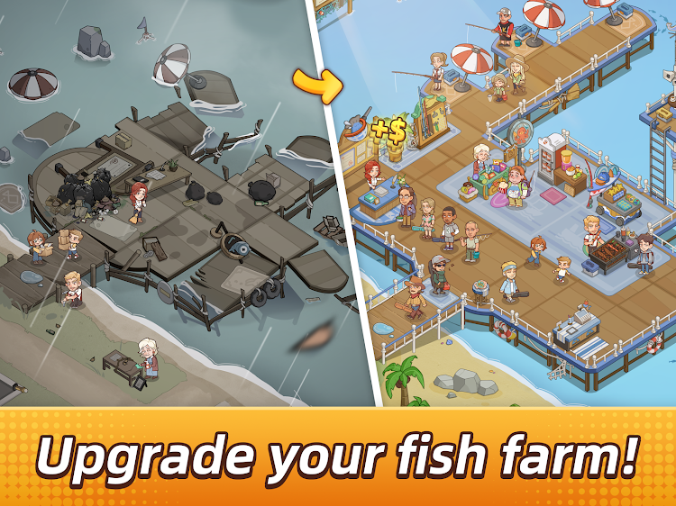 #8. Idle Fish Clash Tycoon (Android) By: SurvivalGame