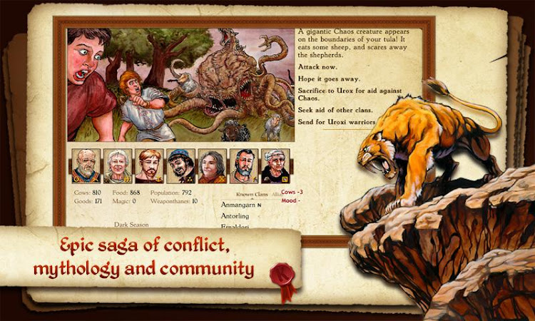 #2. King of Dragon Pass: Text RPG (Android) By: HeroCraft Ltd.