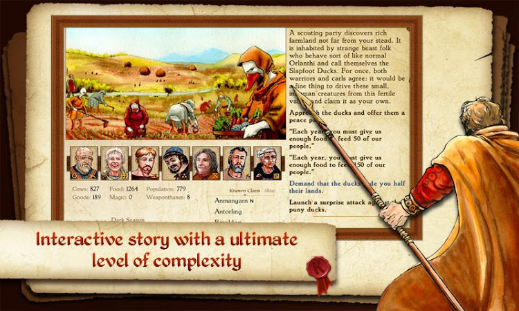 #5. King of Dragon Pass: Text RPG (Android) By: HeroCraft Ltd.