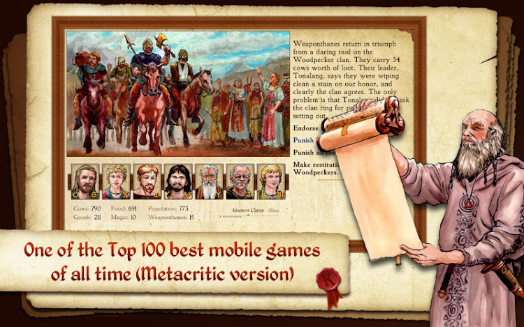 #8. King of Dragon Pass: Text RPG (Android) By: HeroCraft Ltd.