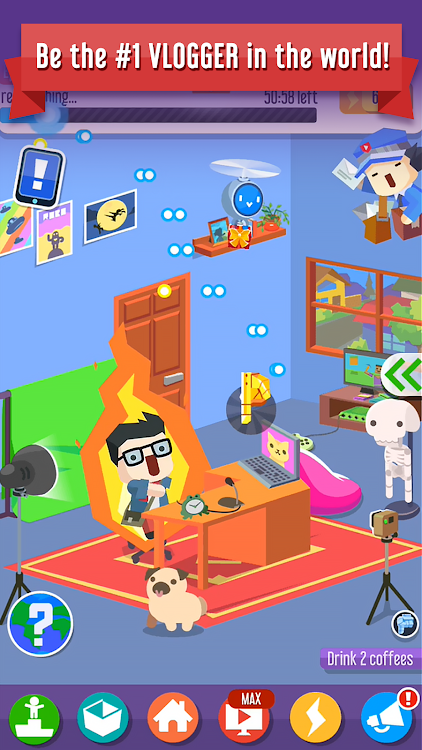 #4. Vlogger Go Viral: Tuber Life (Android) By: Tapps Games