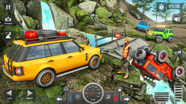 #2. Offroad Jeep Driving Car Games (Android) By: Contra 3D Games