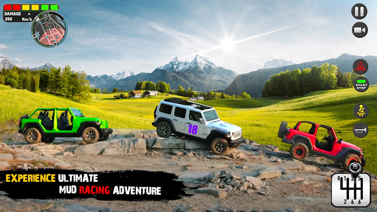 #8. Offroad Jeep Driving Car Games (Android) By: Contra 3D Games