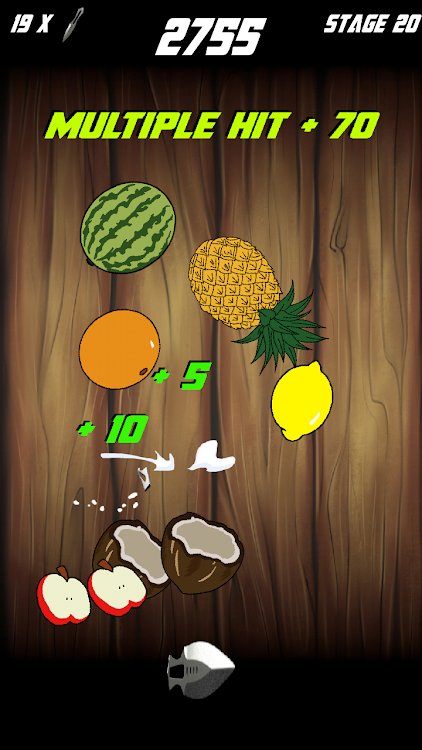 #4. Knife Hit Fruit Blade Storm (Android) By: Alchemist Studio