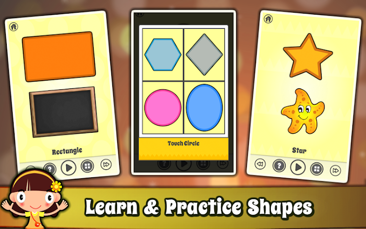 #7. Shapes & Colors Games for Kids (Android) By: GunjanApps Studios