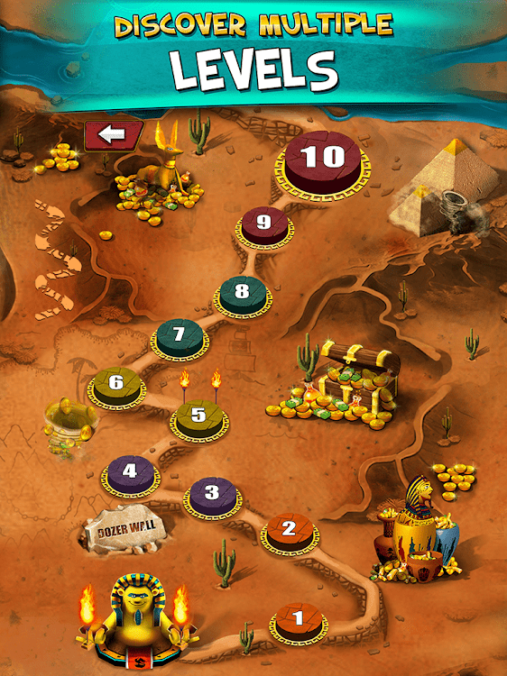 #8. Pharaoh Gold Coin Party Dozer (Android) By: Mindstorm Studios