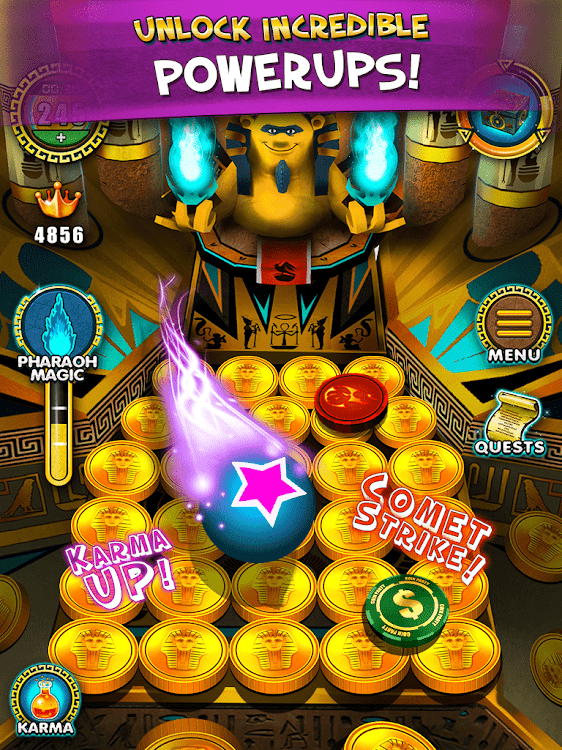 #9. Pharaoh Gold Coin Party Dozer (Android) By: Mindstorm Studios