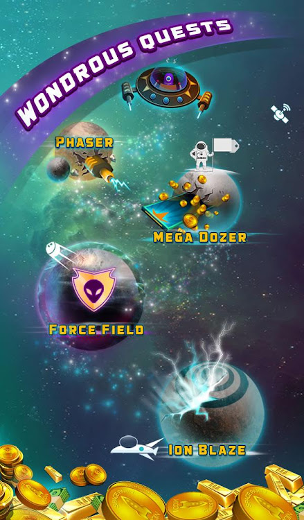 #3. Space Blaze Coin Party Dozer (Android) By: Mindstorm Studios