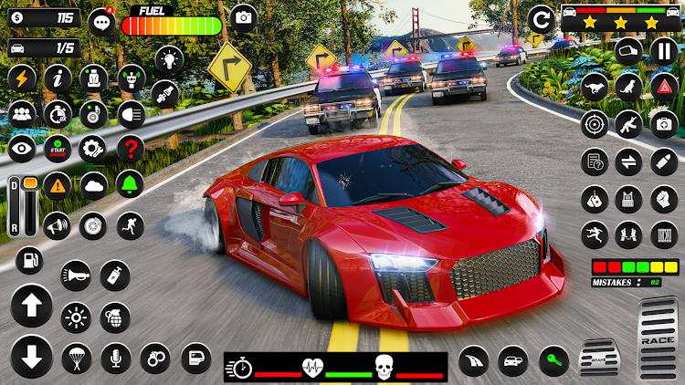 #4. Police Car Chase Car Games (Android) By: Dubai Entertainment