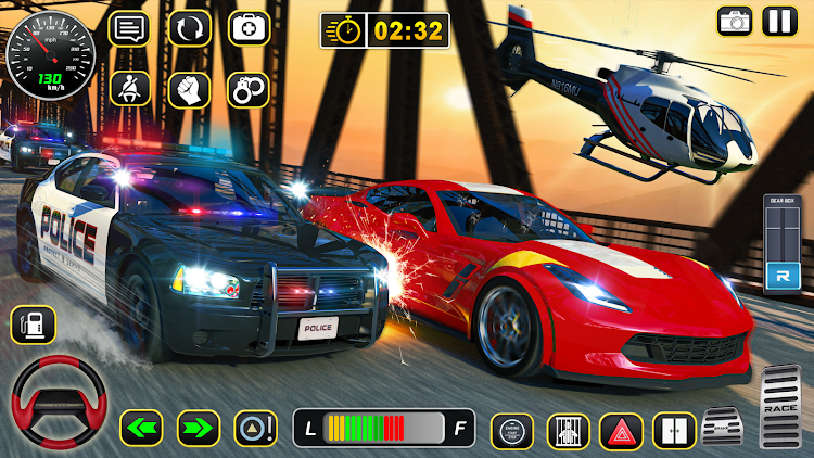 #5. Police Car Chase Car Games (Android) By: Dubai Entertainment