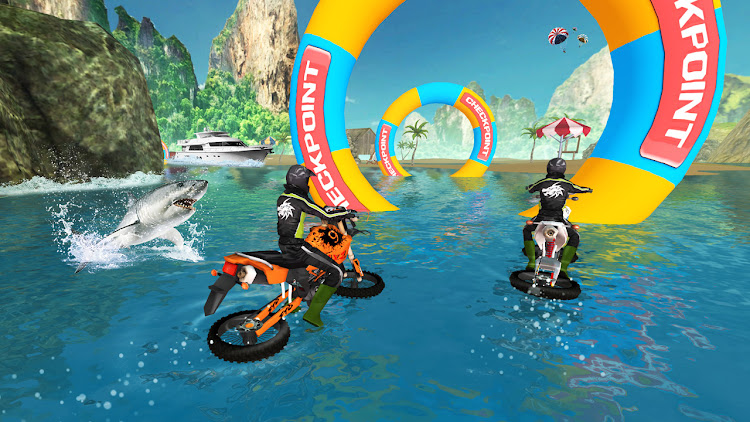 #7. Bike Racing : Water Bike Games (Android) By: Gamezeniq Technologies