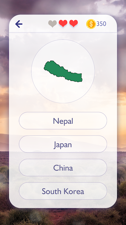 #5. Guess The Country : Quiz Game (Android) By: CityApps Digital Services