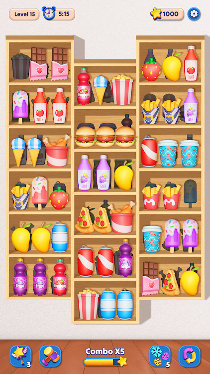 #4. Goods Sorting 3D: Match Master (Android) By: Sugame