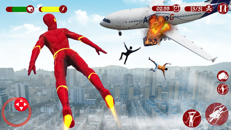 #3. Super Speed: Flying Hero Games (Android) By: 3D Futuristic Games