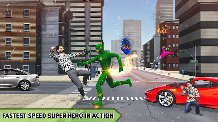 #4. Super Speed: Flying Hero Games (Android) By: 3D Futuristic Games