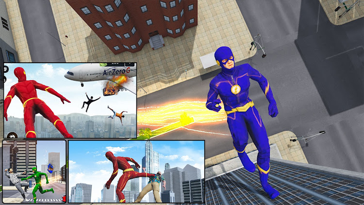 #6. Super Speed: Flying Hero Games (Android) By: 3D Futuristic Games