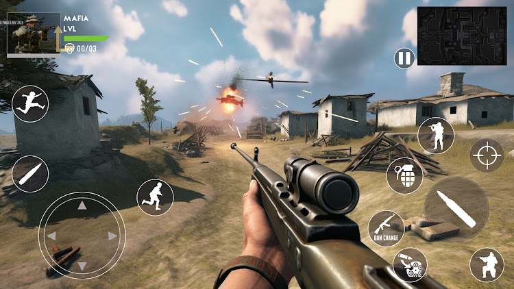 #4. WW2 shooting games world war 2 (Android) By: Xee Play Games