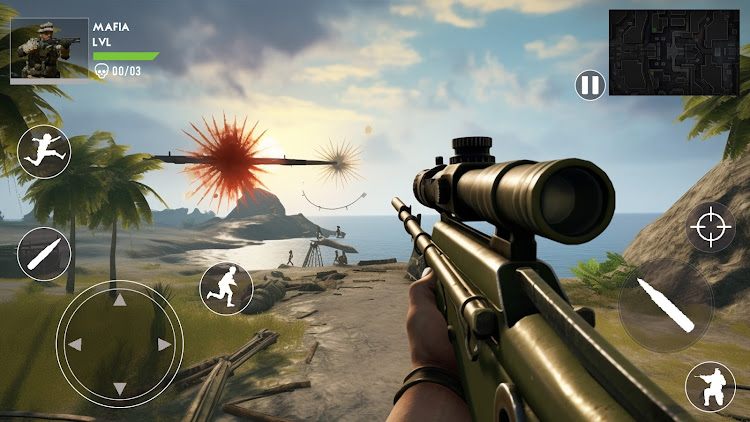 #5. WW2 shooting games world war 2 (Android) By: Xee Play Games