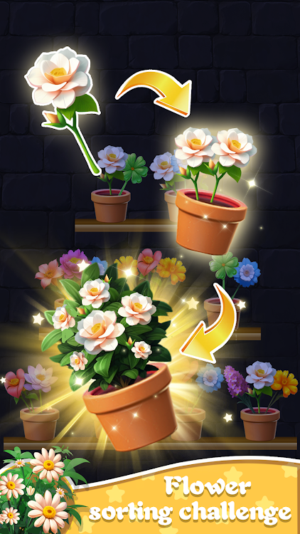 #3. Flower Triple Sort:Blossom 3D (Android) By: Gy Game