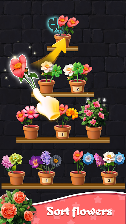 #4. Flower Triple Sort:Blossom 3D (Android) By: Gy Game