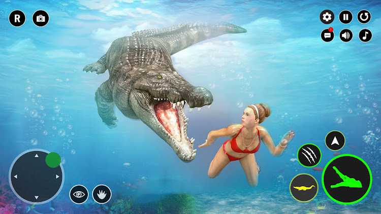 #4. Crocodile Animal Sim Games 3D (Android) By: BMH Sol