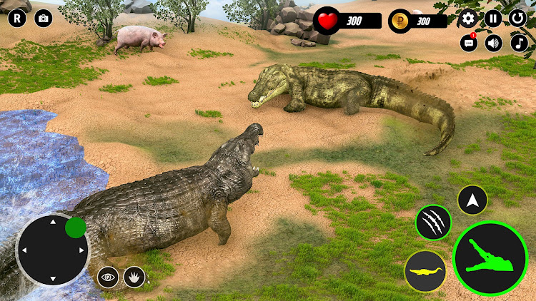 #7. Crocodile Animal Sim Games 3D (Android) By: BMH Sol