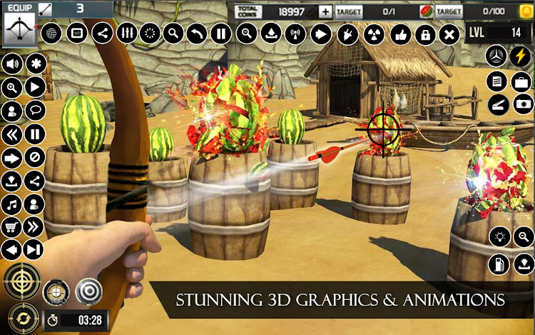 #2. Watermelon Archery Games 3D (Android) By: Zipzoom Studio