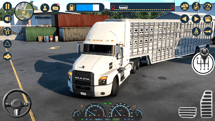 #3. Semi Truck Driving Cargo Games (Android) By: Gaming Boost