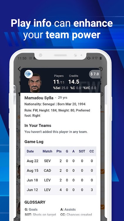 #7. Legend Fantasy- Fantasy sports (Android) By: Cloud Latitude Software