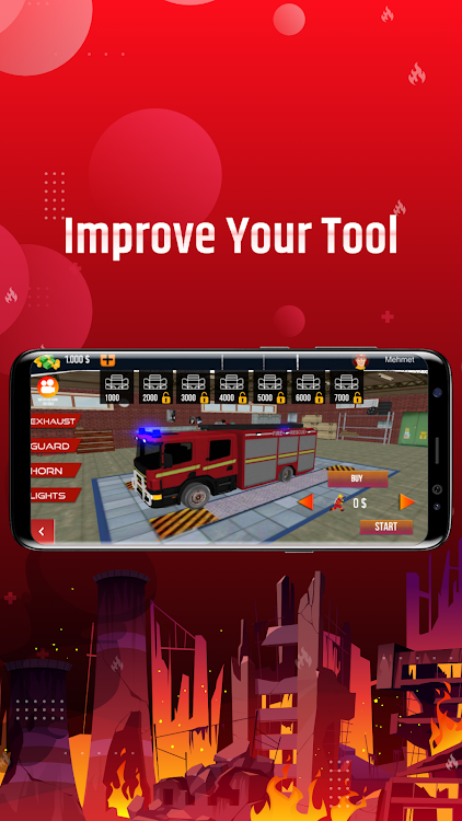 #5. Fire Truck Games - Firefigther (Android) By: Gemp