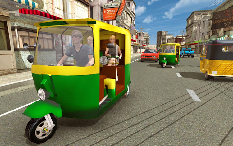 #2. 3D Tuk Tuk Auto Parking Games (Android) By: Fog Revolution