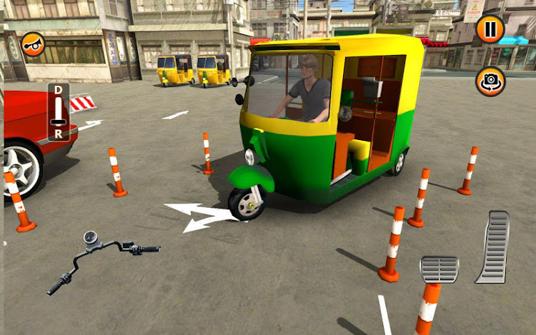 #4. 3D Tuk Tuk Auto Parking Games (Android) By: Fog Revolution