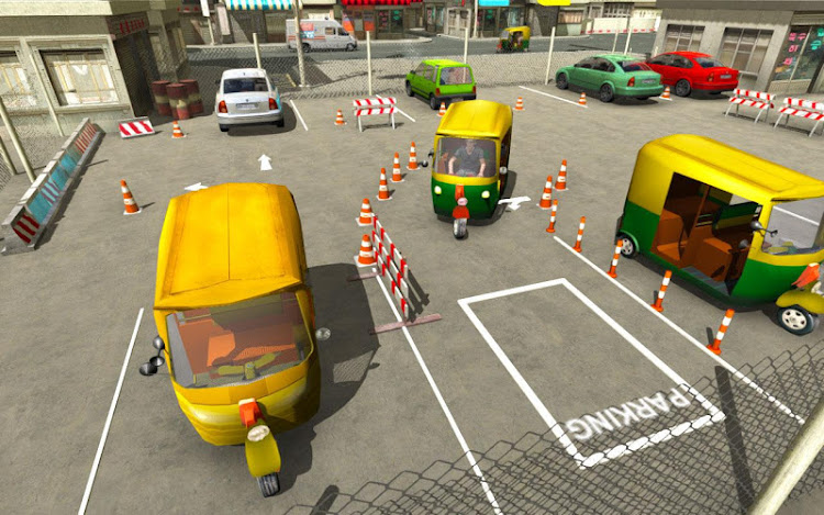 #5. 3D Tuk Tuk Auto Parking Games (Android) By: Fog Revolution