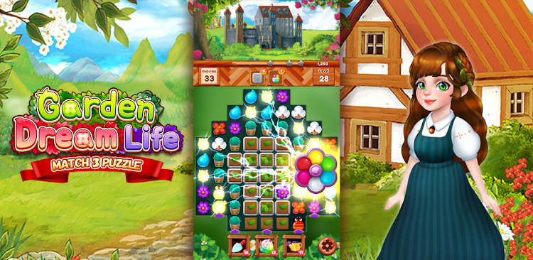 #8. Garden Dream Life: Match 3 (Android) By: BRAEVE