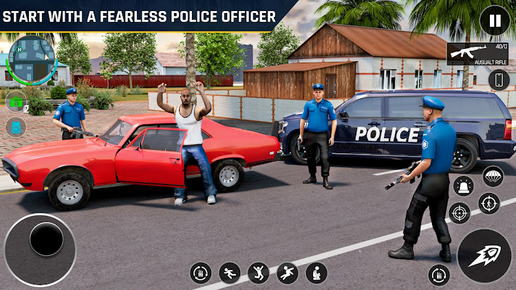 #4. Police Driving Games Car Chase (Android) By: Gaming Mob