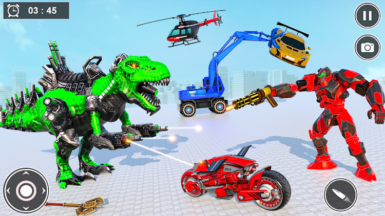 #2. Dino Robot Transform Car Games (Android) By: Play Paradigm