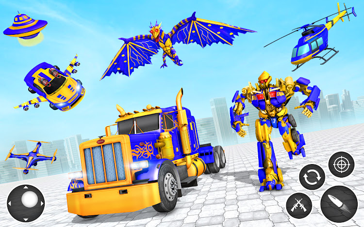 #4. Dino Robot Transform Car Games (Android) By: Play Paradigm