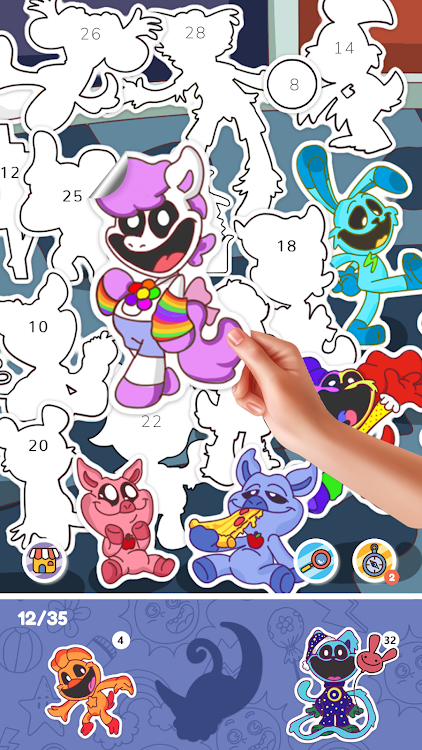 #2. Sticker By Number: Puzzle Game (Android) By: GPLAY JSC