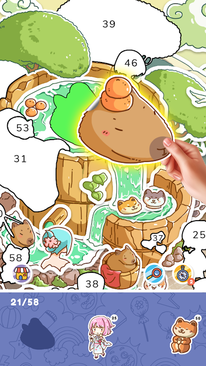 #4. Sticker By Number: Puzzle Game (Android) By: GPLAY JSC