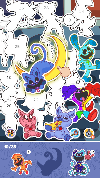 #9. Sticker By Number: Puzzle Game (Android) By: GPLAY JSC