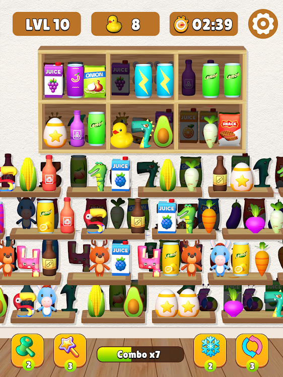 #7. Goods Sorting Master 3D (Android) By: Hyper Fun Games