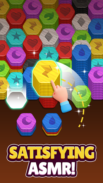 #5. Wood Hexa Match꞉ Stacking Game (Android) By: Hyper Fun Games