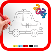 Car color by numbers icon