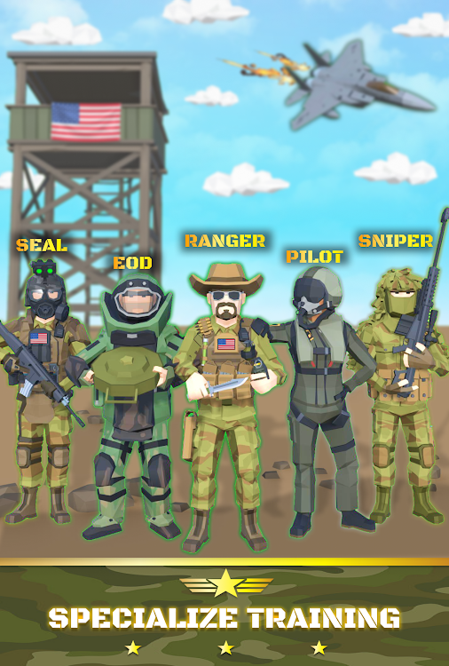 #5. Idle Army Tycoon Military Base (Android) By: S18