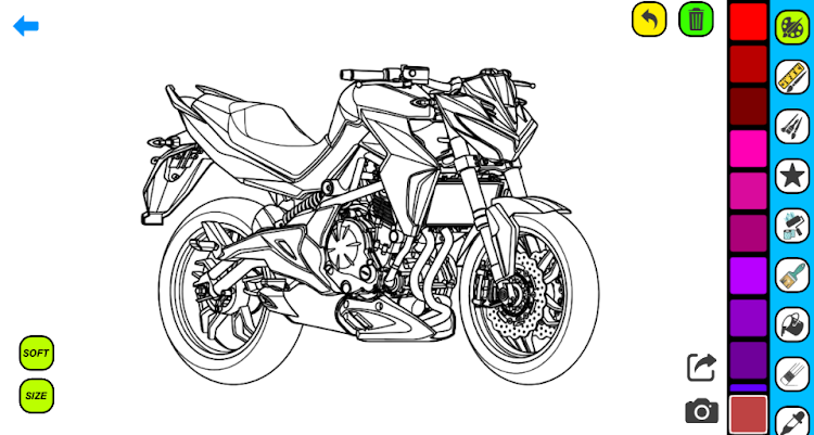 #5. Ninja Motorbike Coloring Pages (Android) By: Coloring book Games