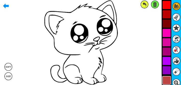 #2. Cat Coloring Pages (Android) By: Coloring book Games